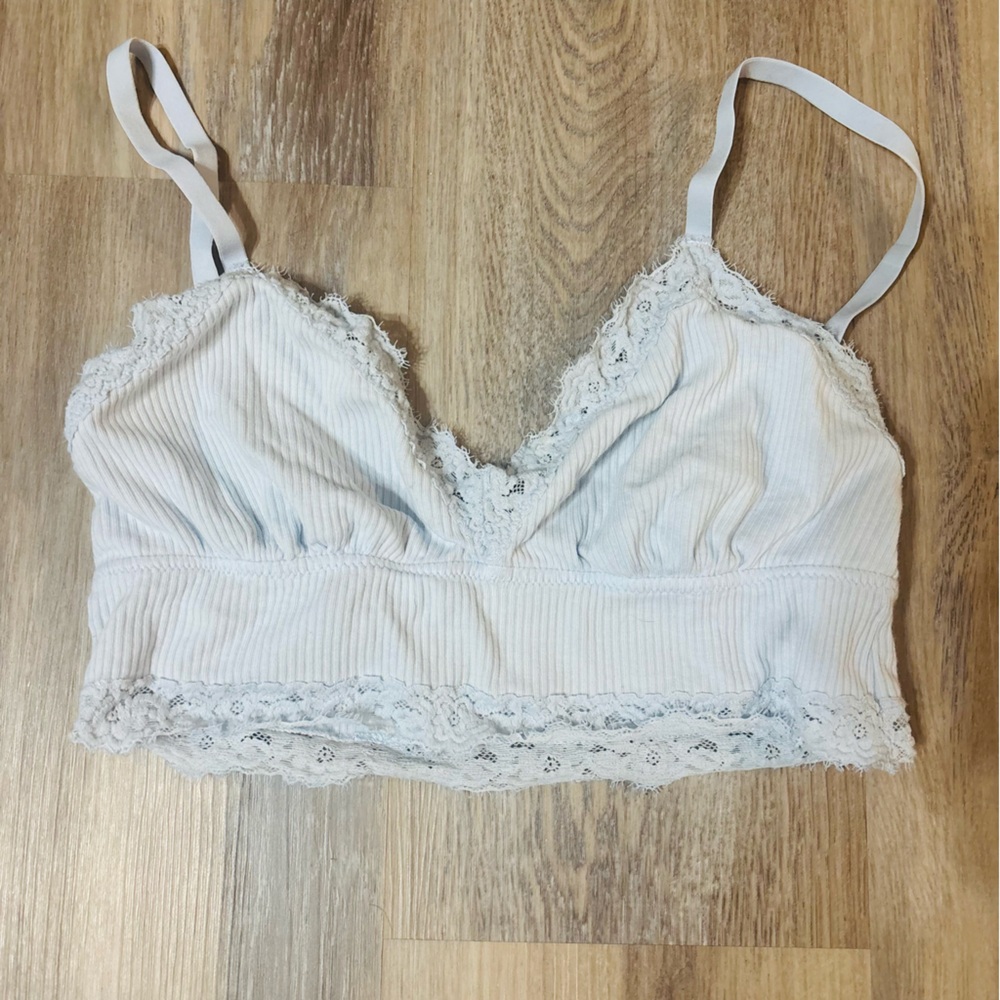Aerie baby blue lace bralette/tank size small